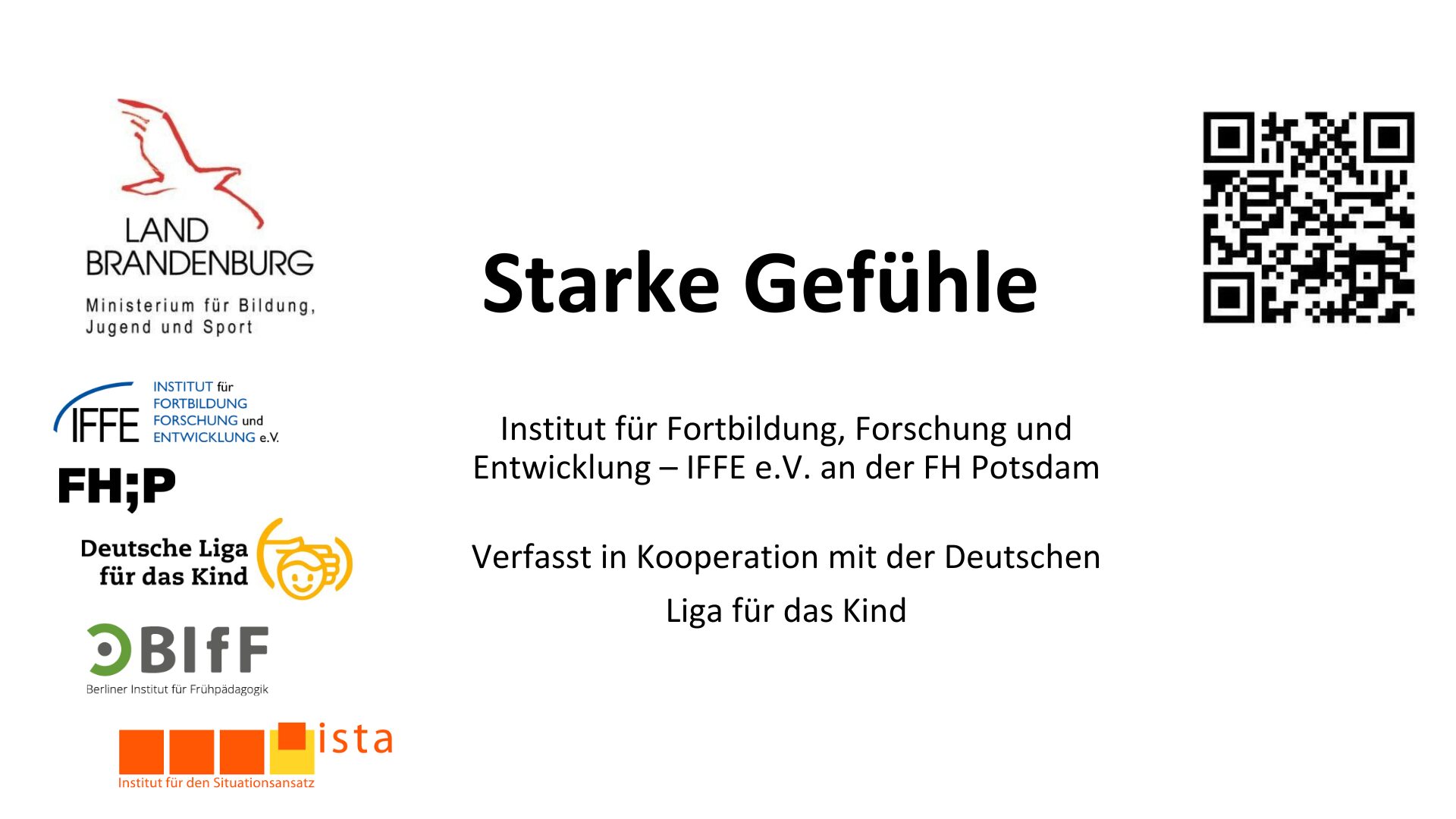 Vorschau Bildungsplan Starke Gefühle